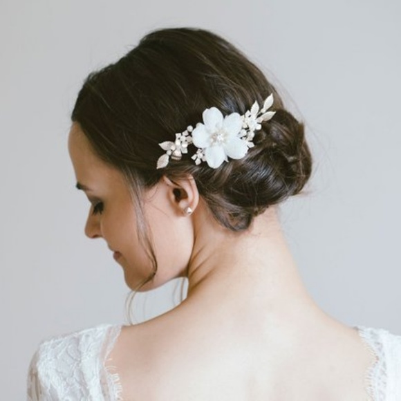 Floral Bridal Hair Comb  Flower Headpiece